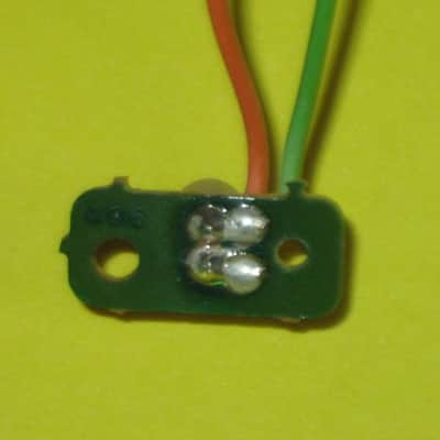 very clean Boss RED LED on a very small rectangle circuit board + green & orange wires (works fine) for Boss compact size pedals - came off of a used 1985 PH-2 Super Phaser pedal) + 2 small pieces of heat shrink tubing (NO: pedal or other items included image 21