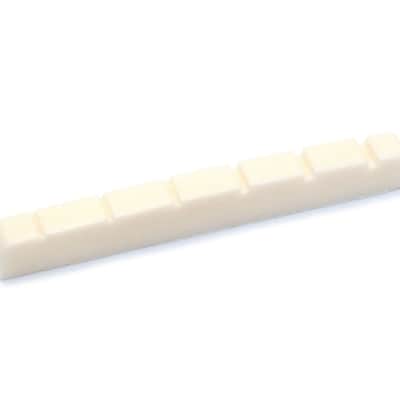 ECO-NUT-FW (1) Slotted White Plastic Nut for Fender Guitar
