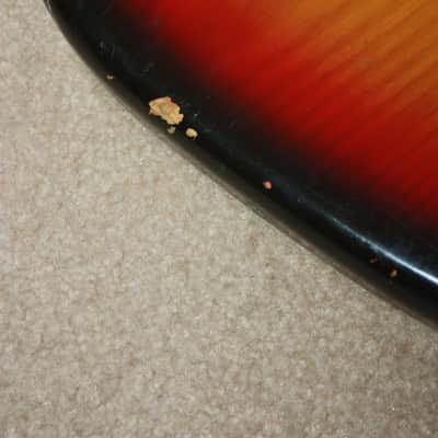 1974 1975 1976 Fender Precision Bass body sunburst lefty left-handed left hand image 5