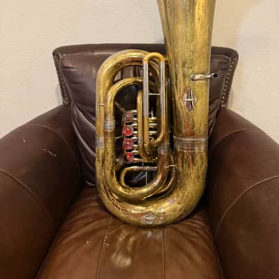 Yamaha YBB-641 Professional Bb Rotary Valve Tuba 2010s - Lacquered Brass image 6