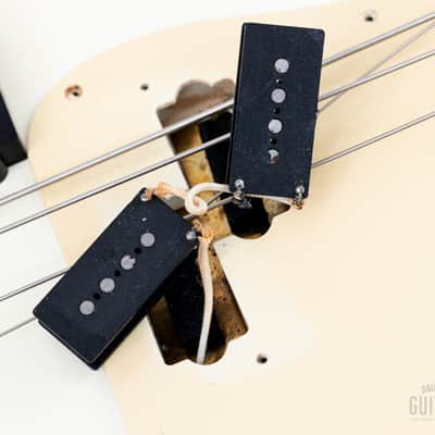 1982 Fender JV Precision Bass ‘57 Vintage Reissue PB57-70 Olympic White Ash Body, Japan MIJ Fujigen image 20