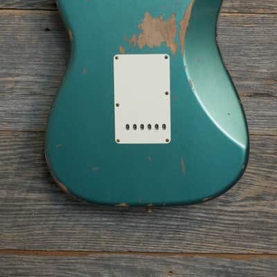 Used Fender Custom Shop 1963 Stratocaster Heavy Relic - Sherwood Metallic w/OHSC image 13