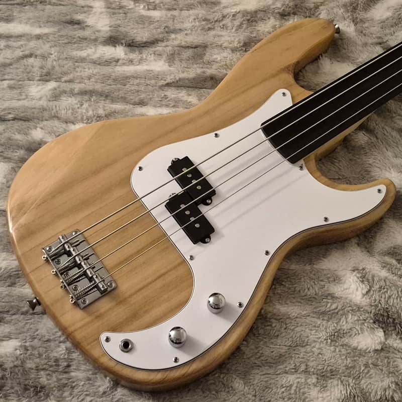 Glarry Fretless Precision Bass - 4-String - Set-Up - Natural - Rosewood Fingerboard image 1