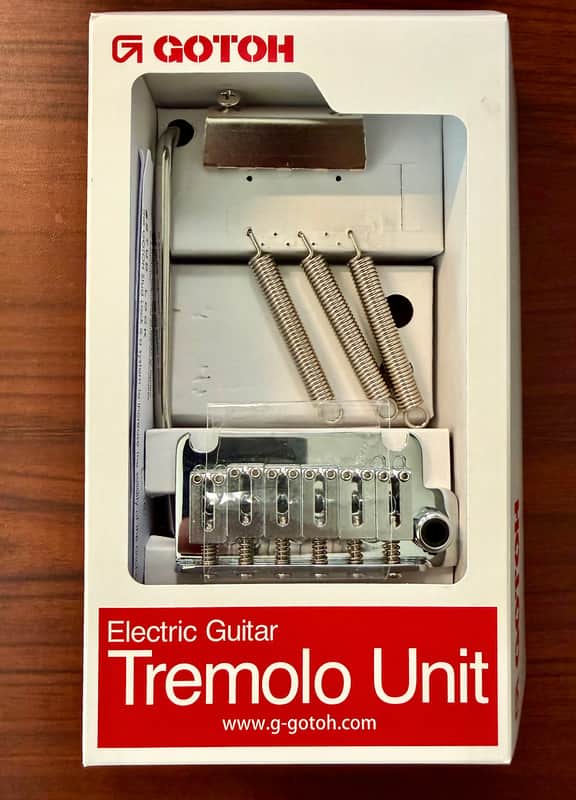 Gotoh NS510T-FE1 Non-locking 2 Point Tremolo Bridge Narrow Spacing 10.5mm String Space- CHROME image 1