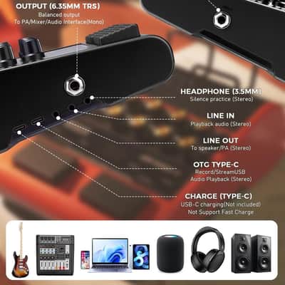 Brand New Joyo JOYO 10W Portable Electric Guitar Amp Multi-Effects Pedal Combo Amplifier 2025 image 9