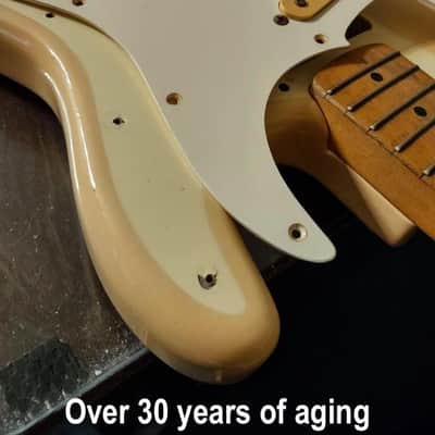 1994 Squier Stratocaster Bullet Series Vintage "Natural Cream Patina" image 17