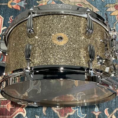 Slingerland Radio King Solid Maple Snare Drum - 7 inches x 14 inches, Gold Glass image 1