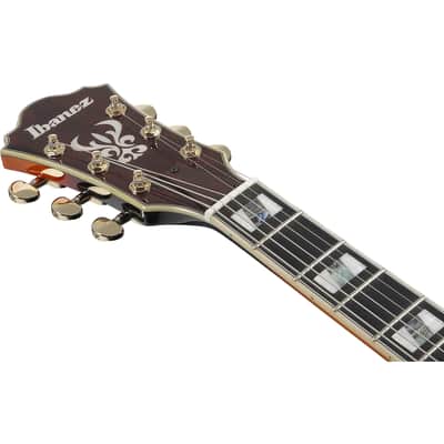 Ibanez Artstar Standard AS113-BS 6-String Semi Hollow Body Electric Guitar with Macassar Ebony Fretboard, Right-Handed, Brown Sunburst image 4
