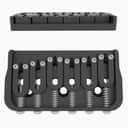 Hipshot 41065B 6-String Hardtail Fixed Electric Guitar Bridge .175" - BLACK