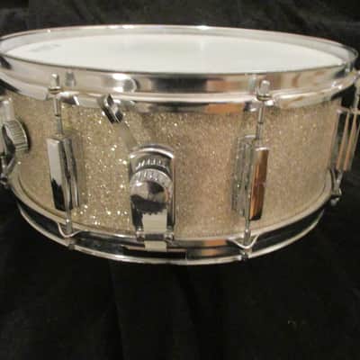 Tempro Vintage 14 X 5 Snare Drum, Silver Sparkle, Made In Japan - Excellent! image 9