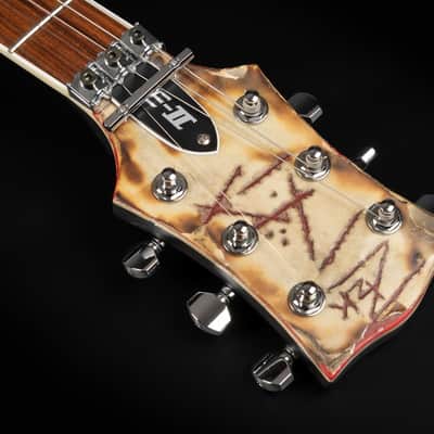 Immagine 2019 ESP E-II RZK-II Burnt Richard Z Signature - Distressed & Burnt | Japan Singlecut Rammstein Active EMG 81 Humbucker Pickups 4.19kg | CoA OHSC - 9