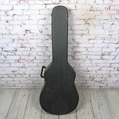 Victoria Luggage Co 1960's Dreadnought Acoustic Guitar Hard Shell Case Black and Yellow VINTAGE image 3