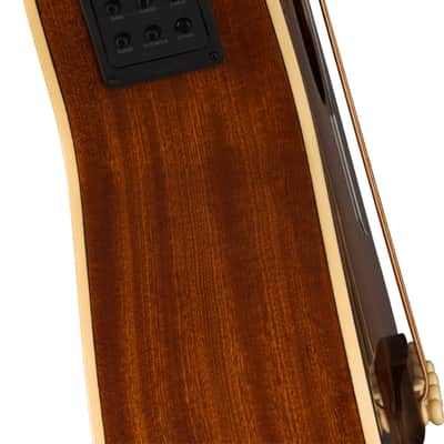 Fender Kingman Acoustic Electric Bass Guitar with Bag, Shaded Edge Burst Finish image 7