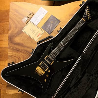 Jackson USA Warrior Custom Shop 2014 JCS Special Edition Slab Body, Black & Gold - Seymour Duncan Black Winter Pickups image 2