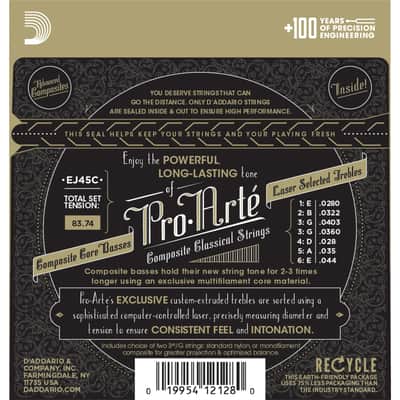 Immagine D'Addario Strings Composites EJ45C Pro Arte, Normal - Classic Guitar Strings - 2