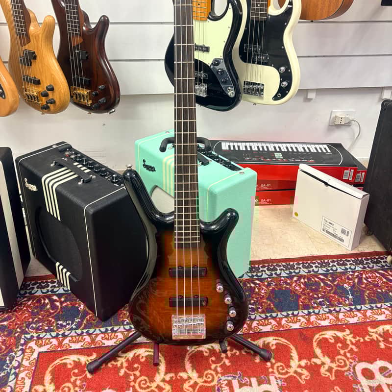 2003 Warwick Corvette 4 rock bass Almond sunburst transpatent