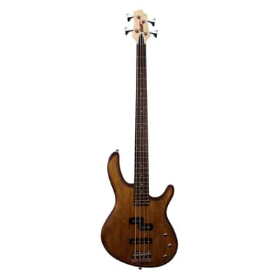 Cort Action PJ 4-String Bass Guitar - Open Pore Walnut image 2