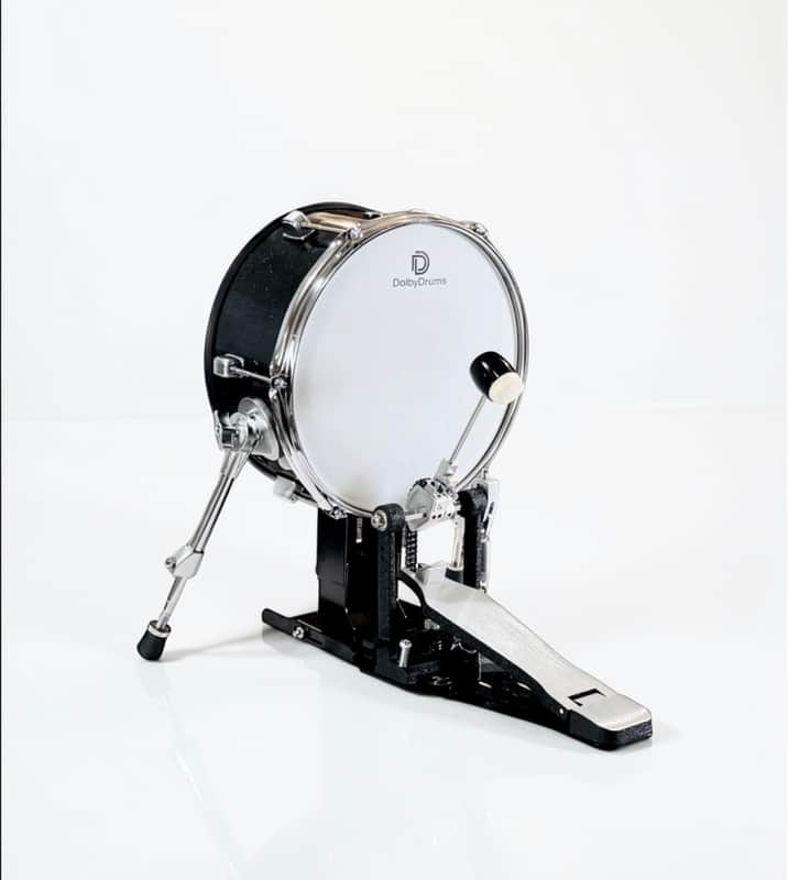 Dolby 12” Electronic Kick Drum w PEDAL Black Sparkle for Roland Alesis image 1