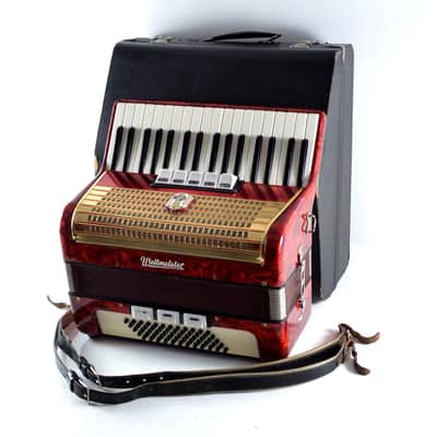 Vintage German Made TOP Piano Accordion Weltmeister 60 bass,8 sw.+Original Hard Case&Shoulder Straps image 18