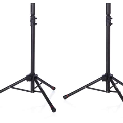 Gator Frameworks Lightweight and Compact Mini Tripod Speaker Stand Set with Nylon Carry Bag (GFWSPK0250SET),Black image 2