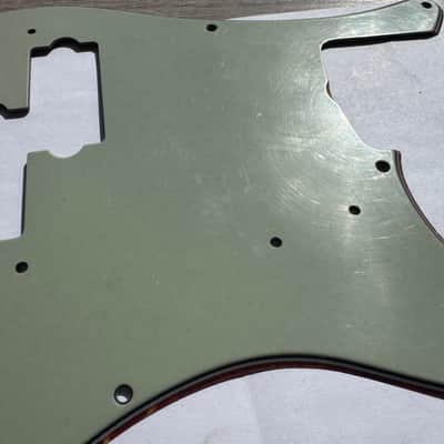 1960 thru 1969 Fender Precision Bass Pickguard 13 hole Celluloid / Nitrate Mint Green 62 USA RI image 8