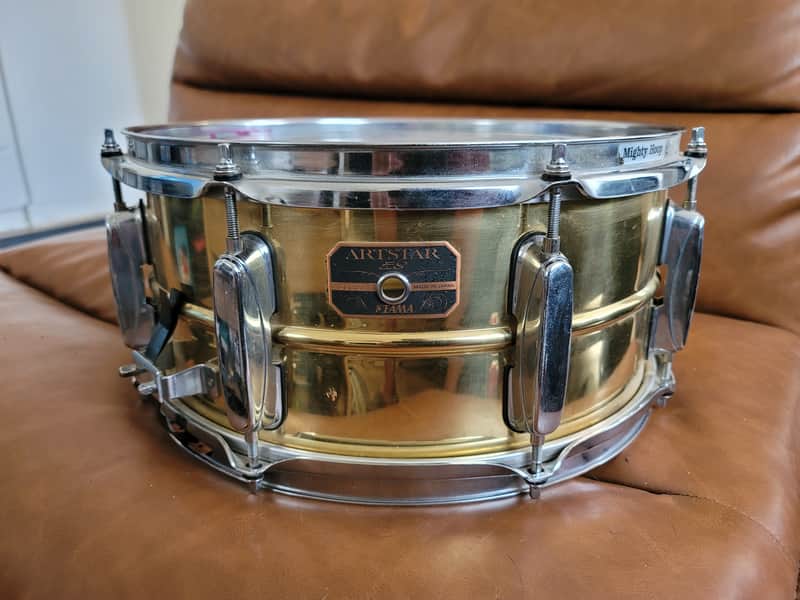 Vintage Tama Artstar ES 14x6.5 Brass Snare Drum MIJ Japan w/ Mighty Hoops image 1
