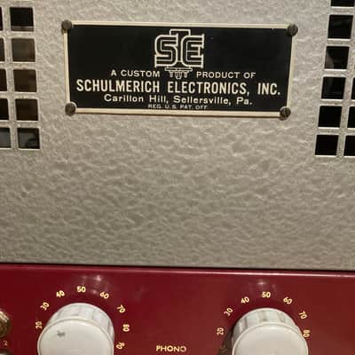 Schulmerich Electronics Model E11 1940’s - Dual 807 Guitar Amplifier Head - 4-8-16 ohm - Red / grey image 6