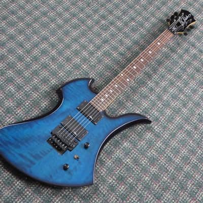 1994 B.C. Rich N.J. Series Mockingbird Blue Flame! w/BC Rich hardshell case image 10
