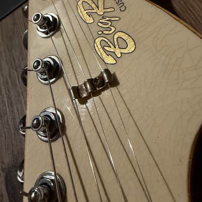 Big River “Jazzcaster” • Aged Vintage White over Met.Copper Nitro • Aged Maple/Rosewood/Binding/Blocks/Matching Headstock • A5P90 image 12