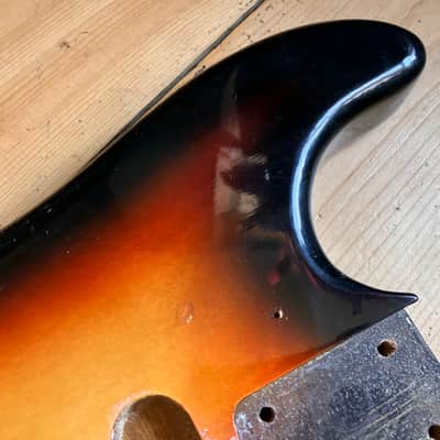 1970s Columbus Electric Guitar Stratocaster Body Used Roadworn image 9