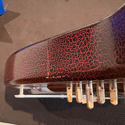 Coral Vincent Bell Electric Sitar 1967 - Red Crackle w/ Non-Original Gig Bag image 10