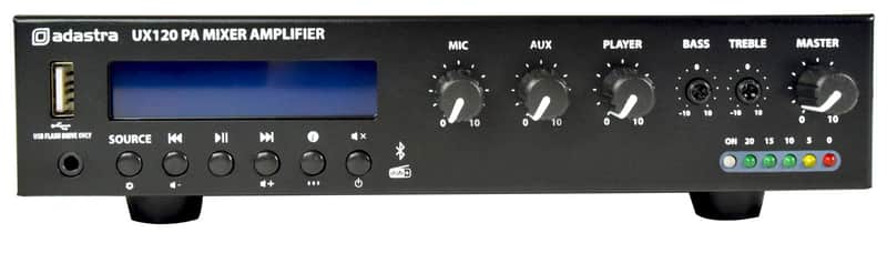 Adastra UX120 Compact 100V Mixer-Amplifier 120W image 1