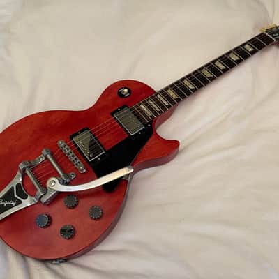 2012 Gibson Les Paul Studio Bigsby Vibrato - Heritage Cherry Satin - Free Pro Setup image 13