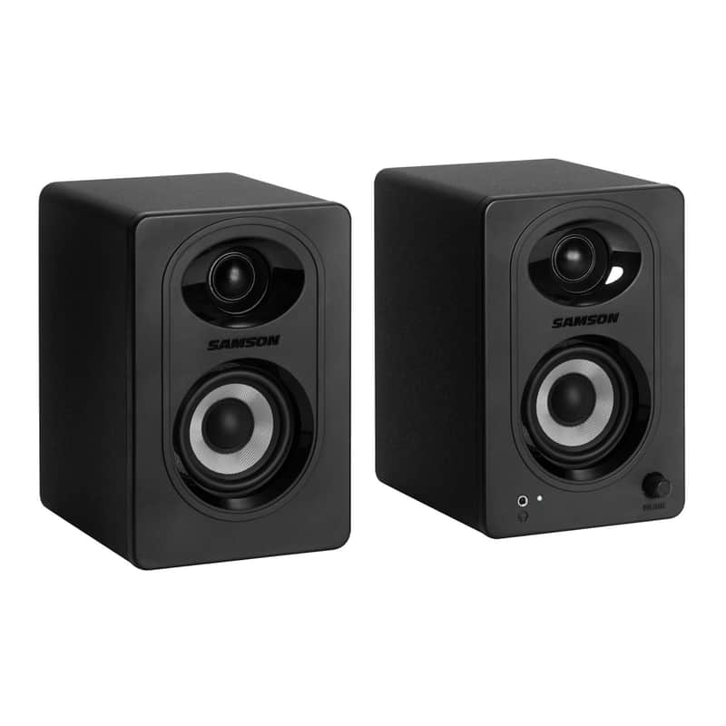 Samson MediaOne M30BT 3-Inch Powered Bluetooth Studio 20W Monitors (Pair, Black) image 1