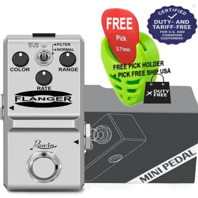 Rowin Flanger Guitar Effect Nano Pedal Ture Bypass LN-312, FREE PICKS + HOLDER+ FREE SHIP USA image 4