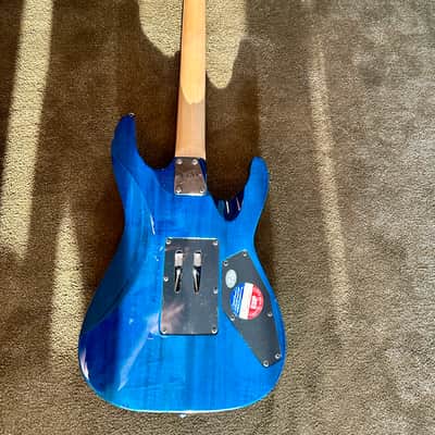 ESP LTD MH-103 QM - 2016, See Thru Blue, Left Handed image 10