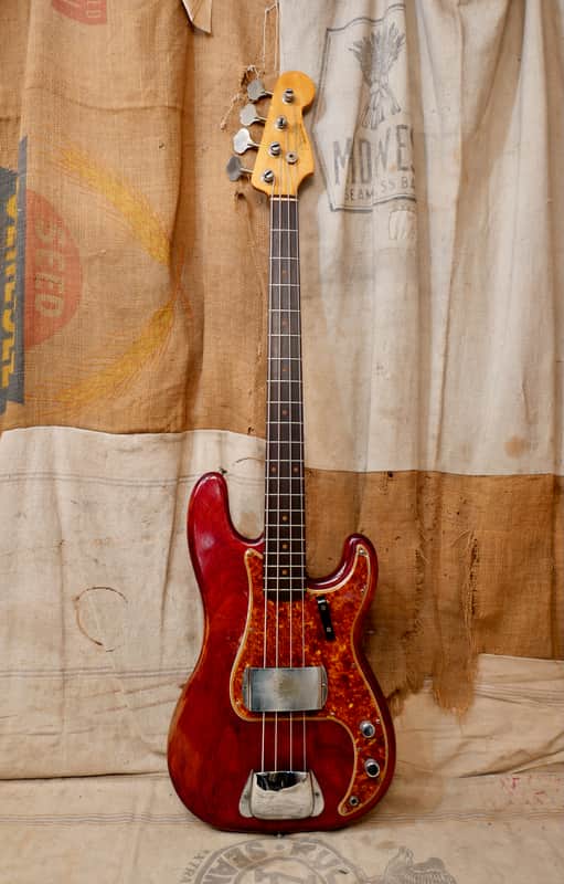 Fender Precision Bass 1960 - Red - Refin image 1