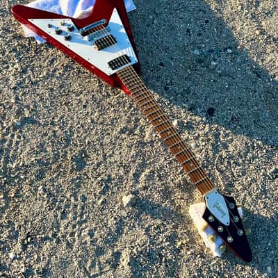 Vintage 1990 Gibson Flying V '67 Reissue Heritage Cherry w/ OHSC image 8