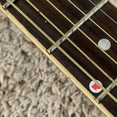 Red Burst Acoustic Guitar, Plywood Top Body, Mahogany Neck image 16