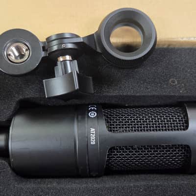 Audio-Technica AT2020 Large Diaphragm Cardioid Condenser Microphone 2010s - Black image 3