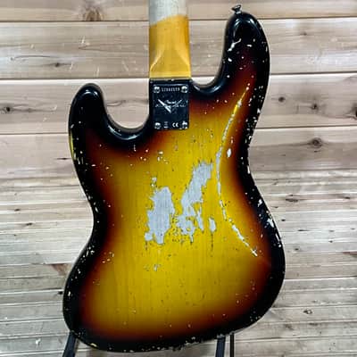 Fender Custom Shop 1961 Heavy Relic Jazz Bass - 3 Color Sunburst image 4