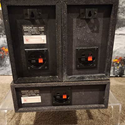 Denon Denon USC-900R + 1000 C set 2 bookshelf 1 center channel speaker 90s - Black image 5