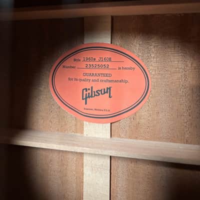 Gibson J-160E Original Vintage Sunburst w/case image 4