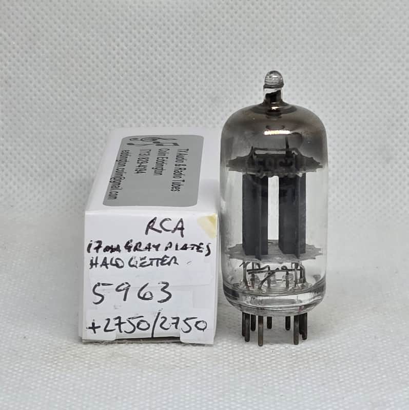 RCA 5963 Halo Getter Gray Plate Perfectly Balanced Single NOS 12AU7 12AU7A image 1