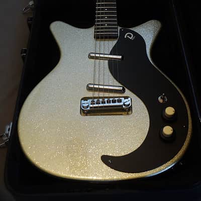 Danelectro 59 NOS+ 60th Anniversary - Silver Metalflake with Danelectro case image 2