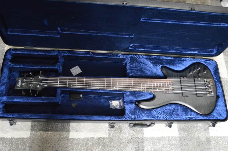 Schecter Stiletto Studio-6 Active 6-String Bass See-Thru Black Satin image 1