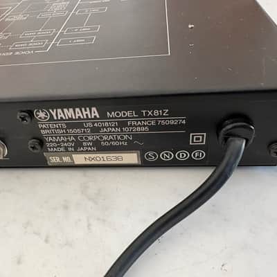 Yamaha TX81Z Rackmount FM Tone Generator 1987 - 1988 - Black image 6