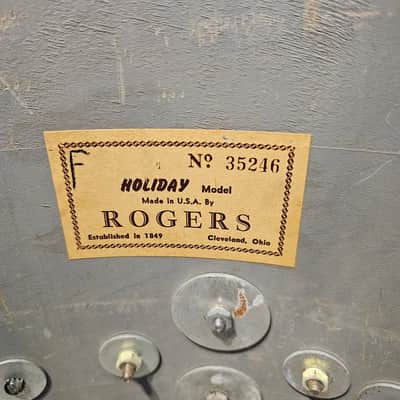 Rogers 16x16" Floor Tom 3-ply Cleveland Tag - Black image 20