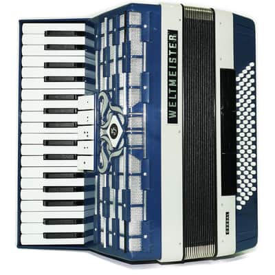 Weltmeister Cordal Accordion 80 Bass made in Germany, New Straps Soft Case for Gift, Vintage Keyboard Piano Accordian Musical Instrument, 2706 image 6