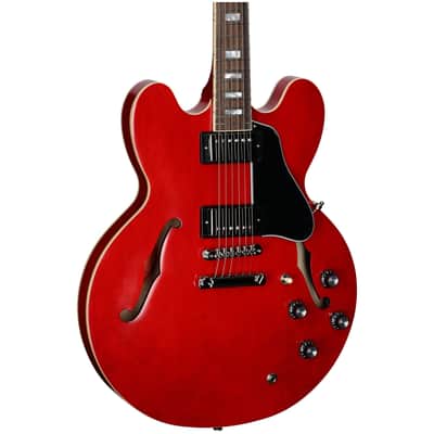 Epiphone Inspired by Gibson Custom 1962 ES-335 Reissue Electric Guitar (with Case), 60s Cherry image 1